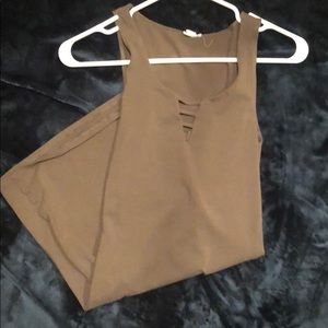 olive green garage body con dress